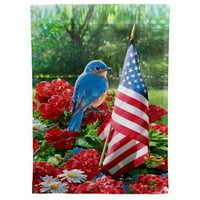 Patriotska bluebirdska bašta za zastavu Ashton