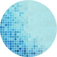 Ahgly Company u zatvorenom okruglom uzorkovima Tron plavi prostirke, 8 'krug