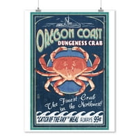 Depoe zaljev, Oregon Coast, Crab Vintage znak