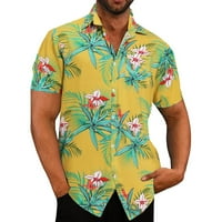 Haljine za muškarce Proljeće ljetno casual plaže tropsko dugme tiskane kratkih rukava