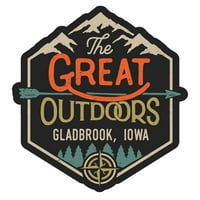 Gladbrook Iowa The Great na otvorenom dizajn naljepnica vinilne naljepnice
