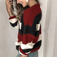 Kali_store Plus Veličine džemperi za žene Ženski kabel Klint V izrez Ležerne prilike Ležerne prilike