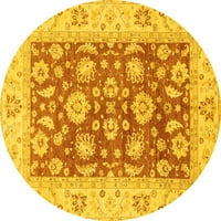 Ahgly Company u zatvorenom okrugli orijentalno žute tradicionalne prostirke područja, 3 'krug