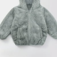 Toddler zimski kaput dječaci djevojke djevojke pune boje plišane slatke medvjeđe uši zimski hoodie kaput