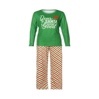 Nokpsedcb Božićna porodica Pajamas Podudarni set Dragi Santa pulover vrhovi pletene hlače Tata Mom Kids