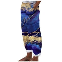 Smihono ženska ležerna štampa Udobne labave džepne pantalone Trendy ljeto jesenski odmor HAMGING YOGA