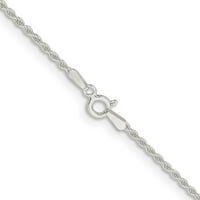 Sterling srebrni čvrsti užad ogrlica nakita pokloni za žene - 3. grama