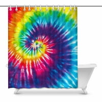 Sažetak Rainbow spiralna kravata Dye Decor Decor za zavjese za tuširanje za kupatilo Dekorativno kupatilo za tuš za tuširanje
