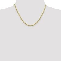 10k žuto zlatno ogrlica u konopnu lanac dijamanta