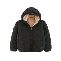 Sanviglor Womenwebrowweard Solid Color Coat Geometrijska jakna Ravni runo Kaputi na otvorenom s kapuljačom