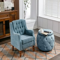 Moderna akcentna stolica, tapacirana posteljina tkanina jednokrasna kafića sa osmanskom rukom odmora udobna stolica za dnevnu sobu spavaća soba mali prostor ured za stambeni prostor