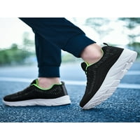 Sanviglor Mens Walk cipela up up up up up trčanje fitness trenerke za vježbanje teretana, lagani casual tenisice niske top mrežice, crna zelena 10