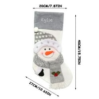 Kayannuo Božićni dekor Božićno čišćenje Božićne čarape poklon snjegović santa rudolph bez lica za lutke