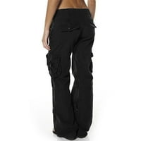 Ketyyh-CHN kožne hlače Žene ravnodnevne ležerne hlače Ravne kancelarije Široke noge Visoke pantalone
