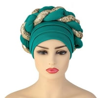 Kašika za žene Modne žene Plealing pletenica Hat muslimanski ruffle rak Beanie omotač kapa za spavanje