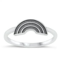 Sve na skladištu Sterling Silver Rainbow Dizajn prstena veličine 8