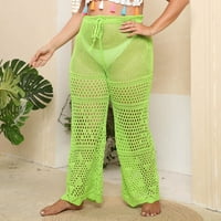 Fvwitlyh pantalone za žene Ženska znojne hlače Ženske šuplje plaže Hlače Holiday hlače Ribolovne neto