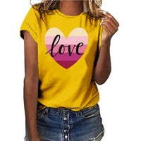 Dnevne košulje za Valentinovo za žene kratki rukav majica parovi modna dukserica Žene Comfy Trendy bluza