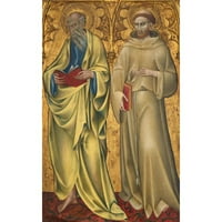 Giovanni di Paolo Crna modernog uokvirenog muzeja Art Print pod nazivom - Saints Matthew i Francis