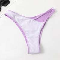 Leey-World Controls Controls za žene za žene Ženski V izrez Ruched Jedan kupaći kostimi za žene Purple,