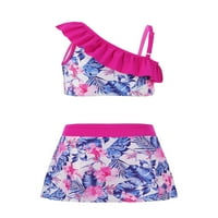 IEFiel Girls cvjetni print kupaći kostim s gornjim dijelom za suknje i kratkim odijelom za kupanje,