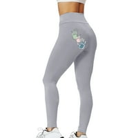 Fabiurt ženske sportske hlače Hlače ženske tiskane visokog čvrstog ugradnje sportova fitness breskve