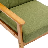 Moderna akcentna stolica, tapacirana lounge fotelja s mekim leđima i drvenim nogama, udobna stolica