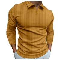 Košulje s dugim rukavima za velike muškarce, majica na majici za jesenju, košulju u vratu Vrući majicu