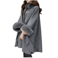 HGW kaputi za žene plus veličine žene drže topla jakna casual vunene vunene obloge Cardigana ogrtač
