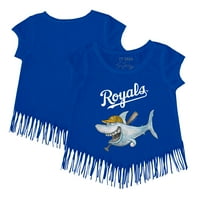 Djevojke Toddler Tiny Turpap Royal Kansas City Royals Shark Fringe Majica