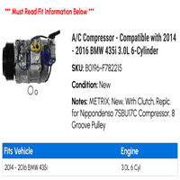 C Kompresor - kompatibilan sa - BMW 435i 3.0L 6-cilindrični 2015