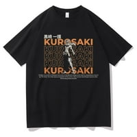 JhpkJanime Vintage Bleach Kurosaki Ichigo iz šupljine tiskane majice Muškarci Modni majica Man Crewneck Manga Casual majica