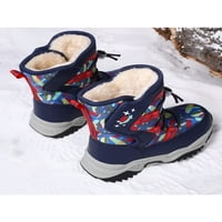 Daeful unise casual magic trape tople cipele školu prozračne čizme koje hodaju neklizajuće plišane zimske cipele plave 2,5y