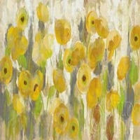 Plutajuće žuto cvijeće i poster Print Silvia Vassileva