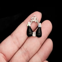 Srebrni oblik bikinija čari crni rhinestone dragocjena metal-češka kristalna narukvica Klizač čari