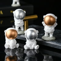 Crtana minijaturna skulptura Lijepa svijetla boja male smole astronaut figurica