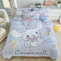 Sanrio Kawaii CinnaMoroll prekrivač Slatka crtani anime Slika četverodijelni krevet set plahte za lim