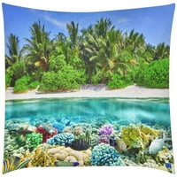 Posteljina Tropsko ostrvo Podvodnoj dvostrukoj veličini Duvet poklopac sa jastukom za kućnu posteljinu