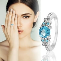 Prsten sa pozlaćenim zirkonskim nakitom za dame Angažovanje ženskih prstenova nakit dijamantski prsten
