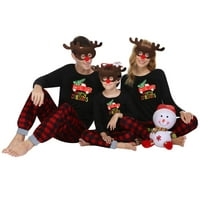 Porodica podudaranje božićne pidžame setovi jammies noćna odjeća odrasli djeca kućni odmor slatki tiskani setovi za spavanje, muškarci 2xl