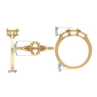 Tri kamenog prstena za žene - prirodni crni ugrađeni prsten - decembar rođice prsten, 14k žuto zlato,
