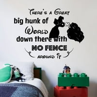 Dama i tramp za ogradu citat Disney Cartoon Citati zidne naljepnice Art Decal za djevojke Dječaci Soba