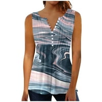 Ljetna prodaja vrhovi rezervoara za ispis za ženska košulja UP V bluza za vrat plus veličine bez rukava