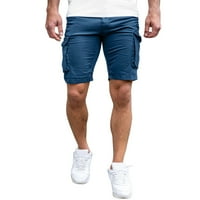 Muške hlače Gumbi za teretna kratkih hlača Bermuda Multi džepovi pune boje na plaži Ležerne hlače za