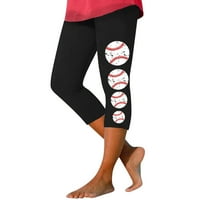 Žene Sve sezone tiskane elastične tanke casual ratped hlače gamaše ženske nogavice B XL