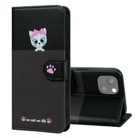 FEISHELL Slatka kofer telefona za telefon za životinje za telefon za iPhone 13, ubodna boja PU kožni