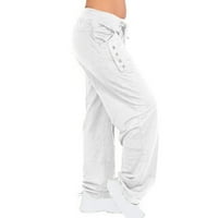 Brglopf ženske joge hlače nacrtavanje niskih struka široki noga palazzo salonske hlače casual solid