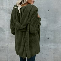 CPTFADH Ženske jakne i kaputi Ženska umjetna vuna plus veličine Pulover sa kapuljačom pulover s kapuljačom