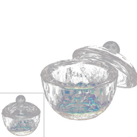 Umjetnička ploča s poklopcem, Kristalno staklena čaša za čašicu za nokte ART akrilne praška za akril