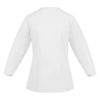 Ljetne žene ženske vrhove slobodno vrijeme bluza s dugim rukavima jednostavne čvrste majice bijele s